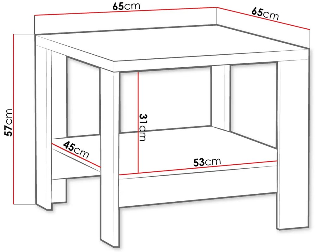 Холна маса Mediolan-Length: 65 cm.