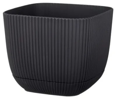 Horecano - Квадратна саксия №2 - 11x11xh9.5cm 670ml АНТРАЦИТ (G-382-A)