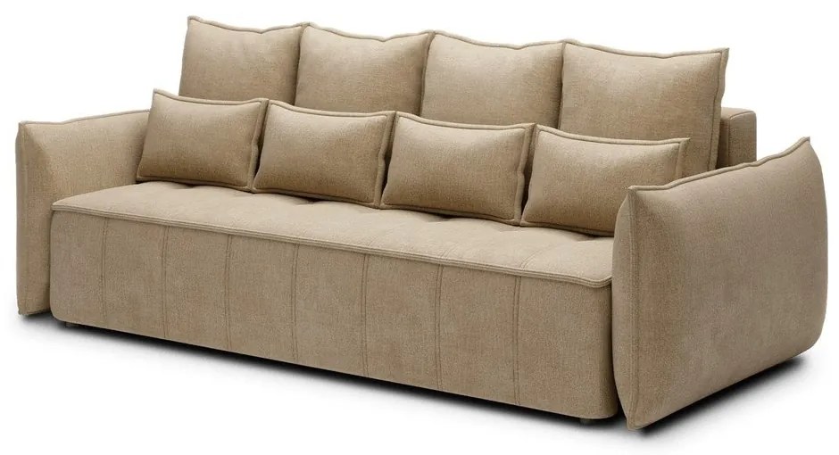 Светлокафяв кадифен сгъваем/с място за съхранение диван 242 cm Weltton – ELTAP