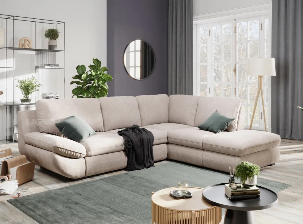 Ъглов диван Корсика с функция сън и ракла