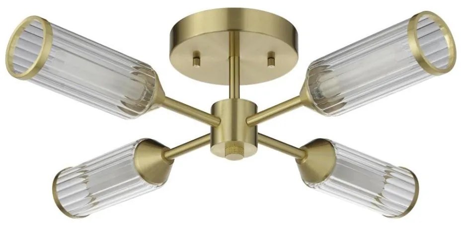 Endon 106946 - Полилей за повърхностен монтаж TOUR 4xG9/3W/230V месинг