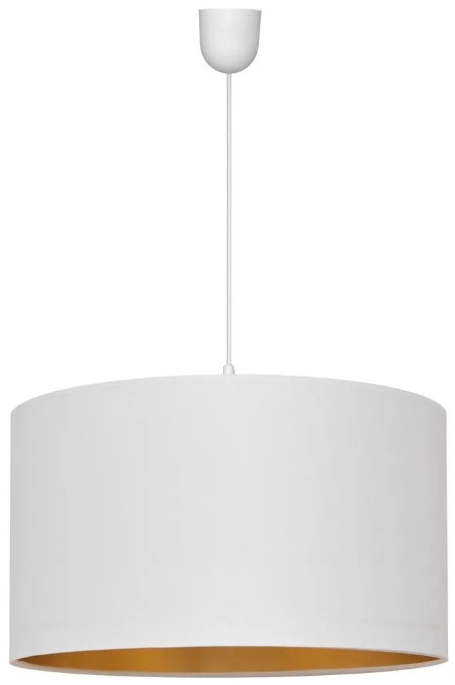 Висящ полилей ALBA 1xE27/60W/230V Ø 45 cм бял/златист