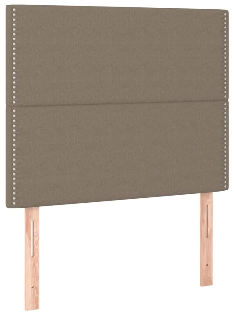 3116178 vidaXL Горни табли за легло, 2 бр, таупе, 90x5x78/88 см, плат