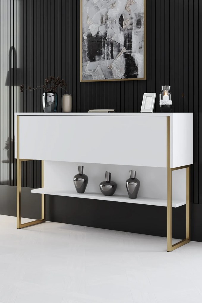 Скрин Luxe, цвят Златен Бял