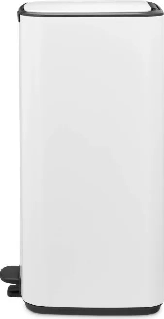 Кош за боклук Brabantia Bo Pedal 1010120, 30 л, Леко затваряне, Противоплъзгаща основа, Бял