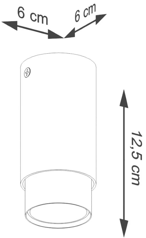 Осветително тяло за таван в черен и златист цвят Crown – Sollux