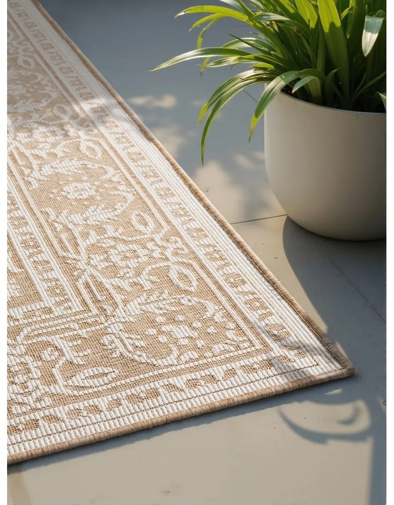 Килим за открито и закрито в цвят слонова кост и бежово 120x170 cm Duet Kona – NORTHRUGS