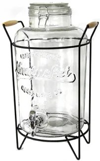 Стъклен диспенсър 8.5L с метална стойка (K9159-8.5)