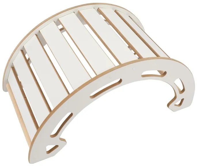 Монтесори люлка за равновесие, изработена от естествено дърво