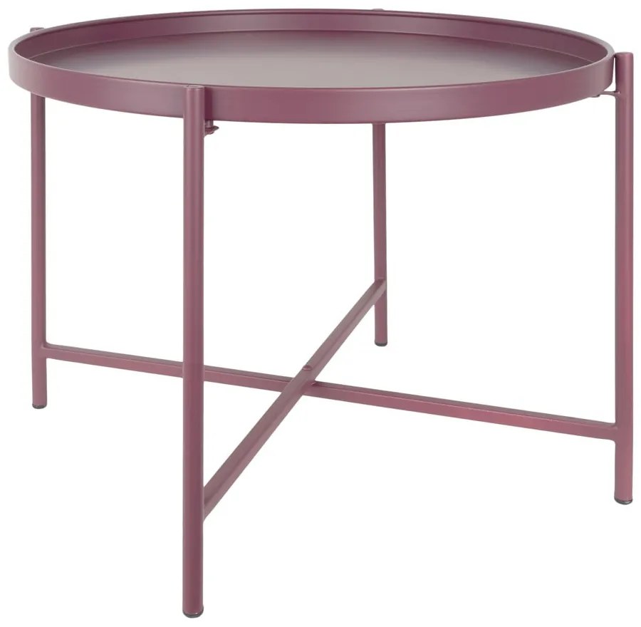 Лилаво-розова метална кръгла масичка за кафе ø 50 cm Meseta – Leitmotiv