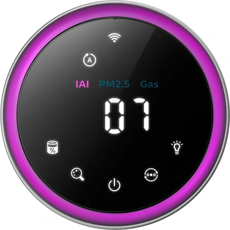 Преоценено: Пречиствател за въздух Philips AC3033/10, SMART, Wi-Fi, 55W, За до 135 м2, HEPA, Интелигентни сензори, Бял/сив