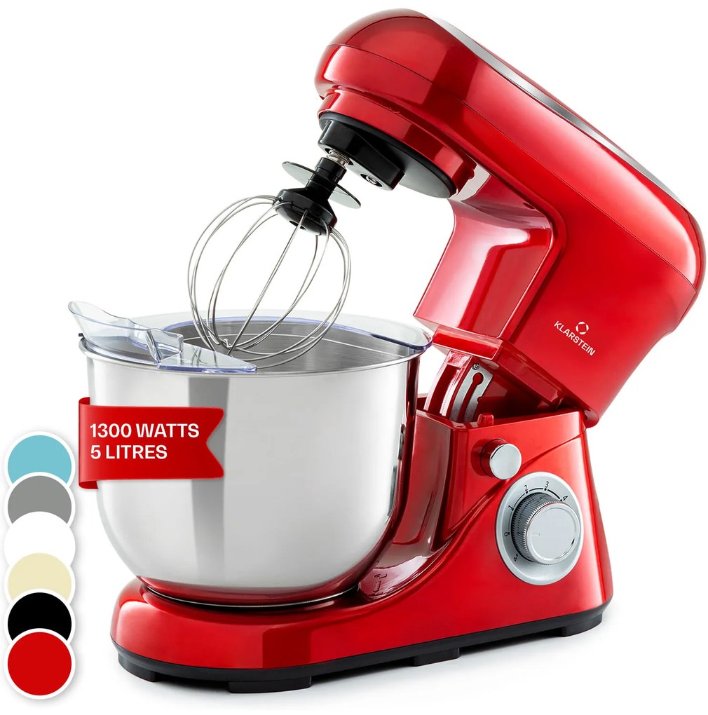 Klarstein Bella Pico 2G, кухненски робот, 1300 W, 1,7 HP, 6 степени, 5 литра