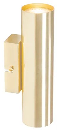 Модерна стенна лампа месинг 2-светлина - Jeana