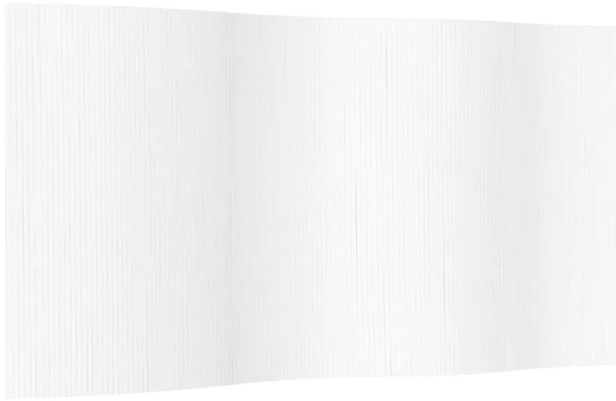 377003 vidaXL Преграда за стая, бял, ширина 400 см, височина 165 см, бамбук