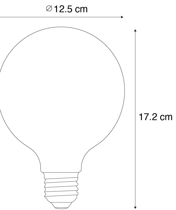 E27 димируема LED крушка G125 прозрачна 7W 806 lm 2700-6500K Zigbee