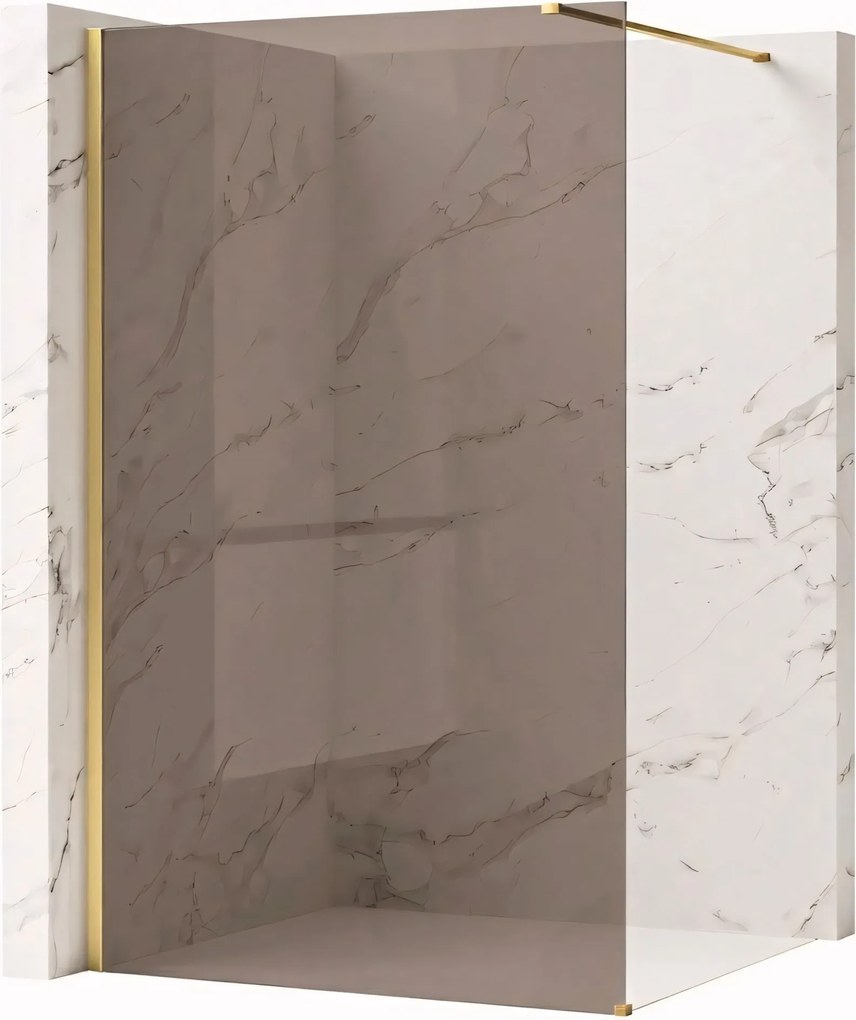 Параван за душ Rea Flexi Brown / Brush Gold 110