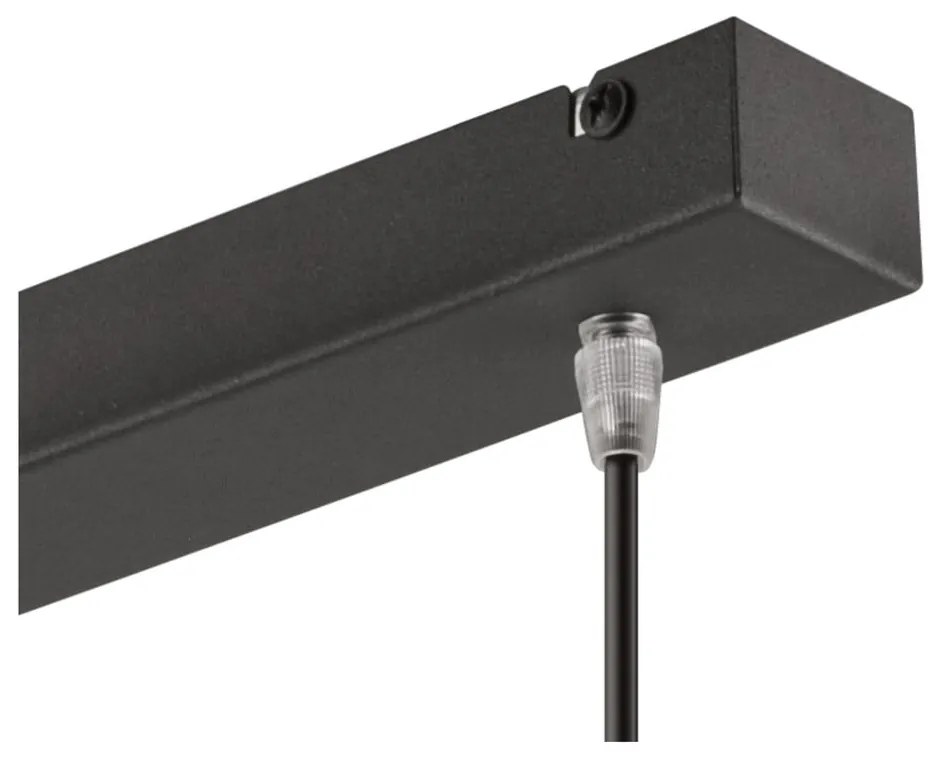 Черно висящо осветително тяло с метален абажур Danielle – LAMKUR