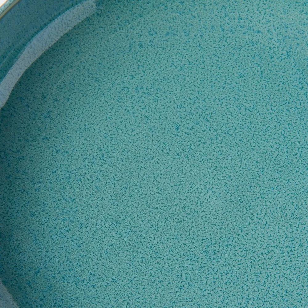Дълбока керамична чиния в тюркоазено синьо, ø 20 cm Peacock - MIJ