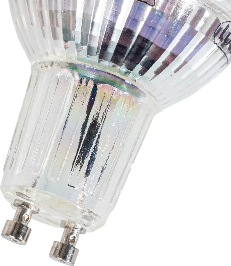 Комплект от 5 GU10 50мм димируеми LED крушки - Регулируема цветна температура 2200-3000K, 4.9W 400 lm