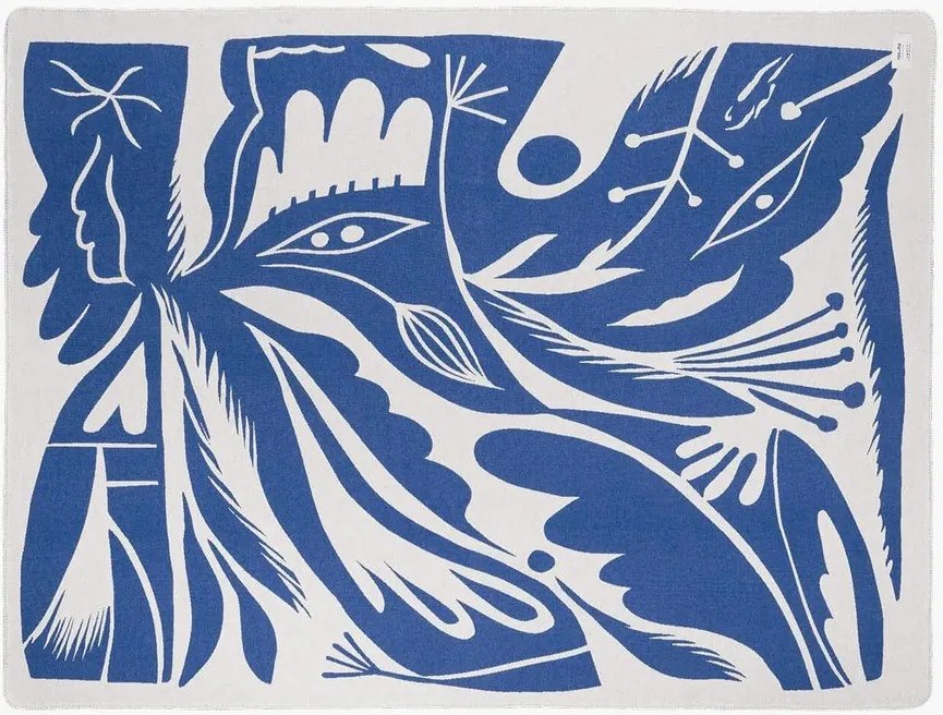 Синьо одеяло 165x200 cm Lino – noo.ma