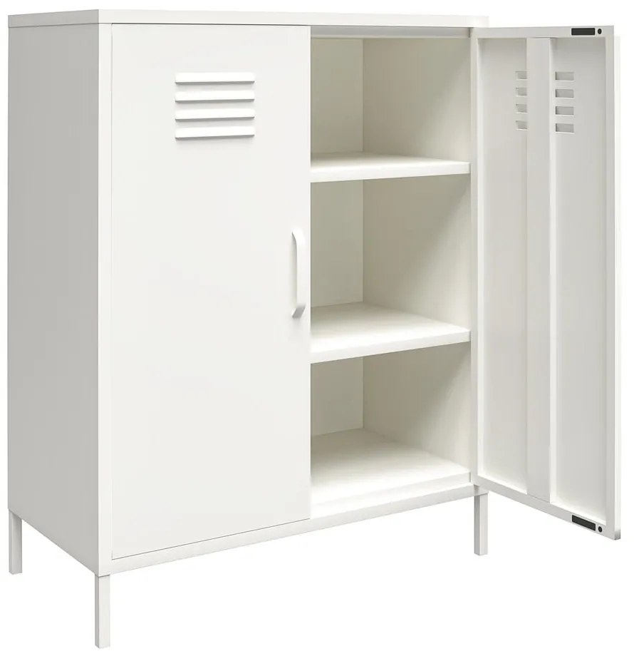 Бяло метално шкафче 40x102x80 cm Mission District – Støraa