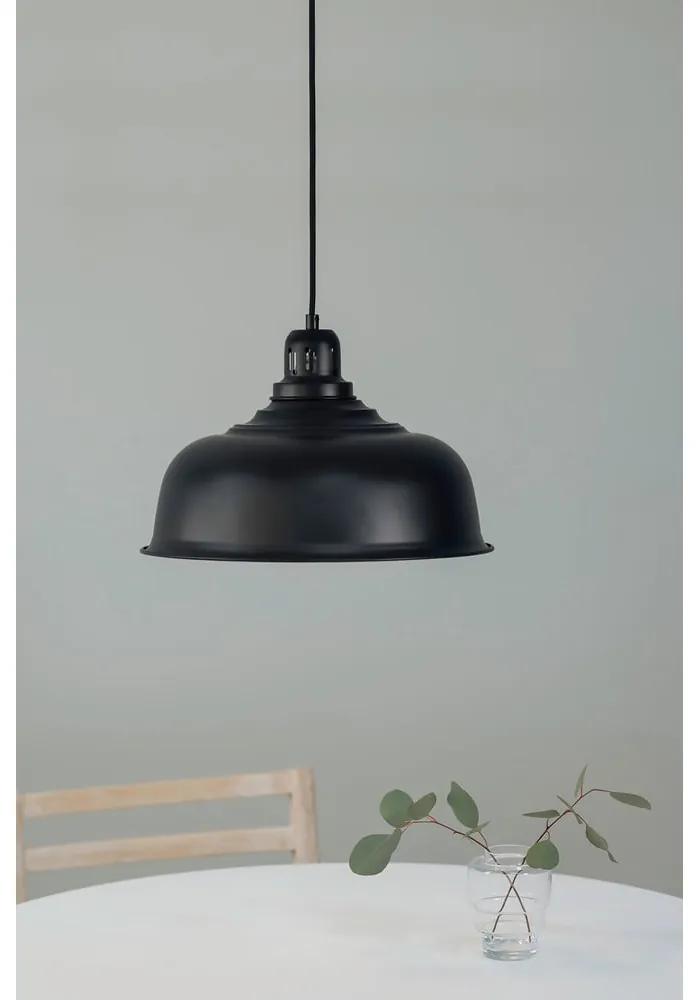 Черна висяща лампа с метален абажур 37x37 cm Port - Markslöjd