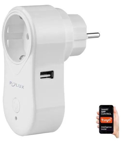 Смарт щепсел SMART 3400W/230V Wi-Fi Tuya + USB SCHUKO
