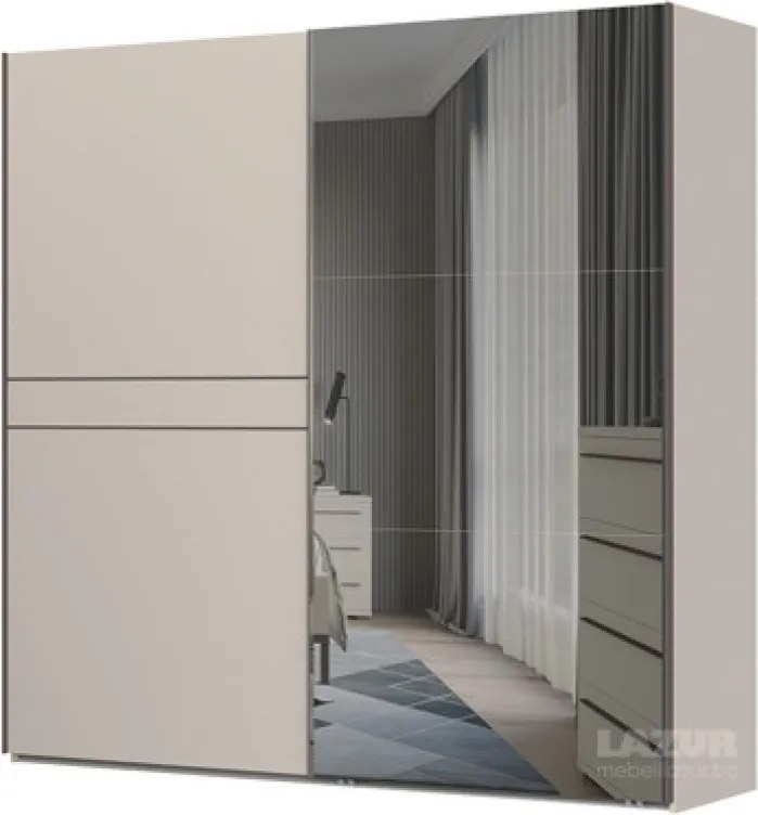 Гардероб Опера с две плъзгащи врати едната огледална