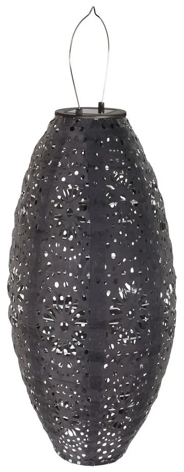 Тъмносив екстериорен LED фенер със соларен панел (височина 40 cm) Foxdale – House Nordic