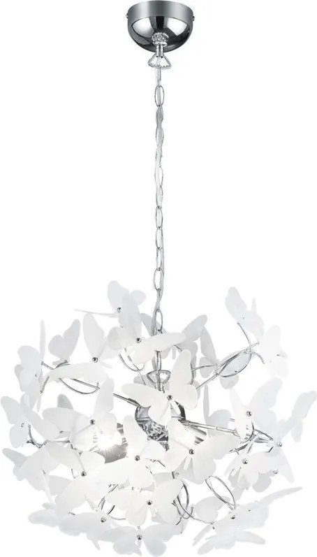 Детски полилей с пластмасов абажур ø 50 cm Butterfly – Reality