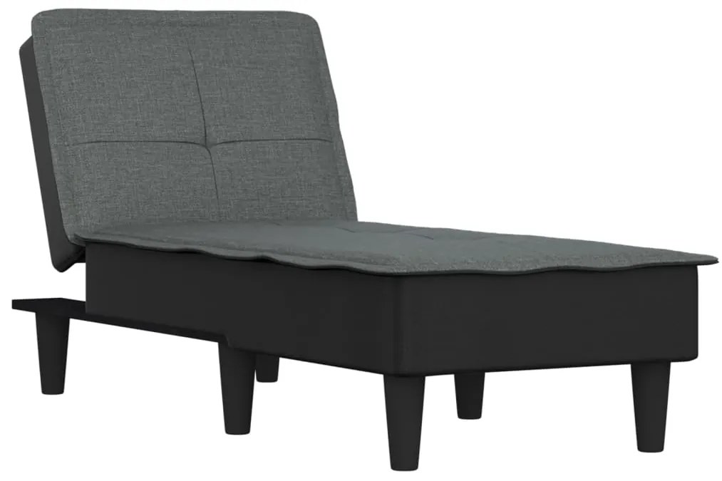 352841 vidaXL Кушетка, тъмносива, текстил