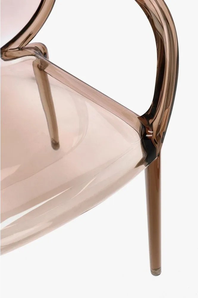 Светлокафяв пластмасов градински стол Camilla – Bizzotto