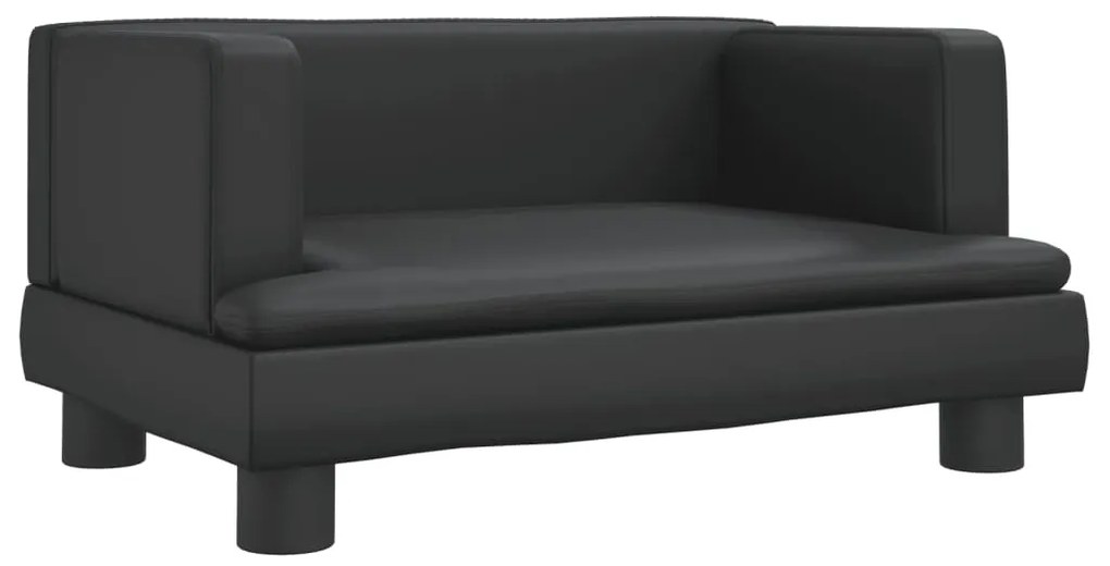 3196324 vidaXL Детски диван черен 60x40x30 см изкуствена кожа