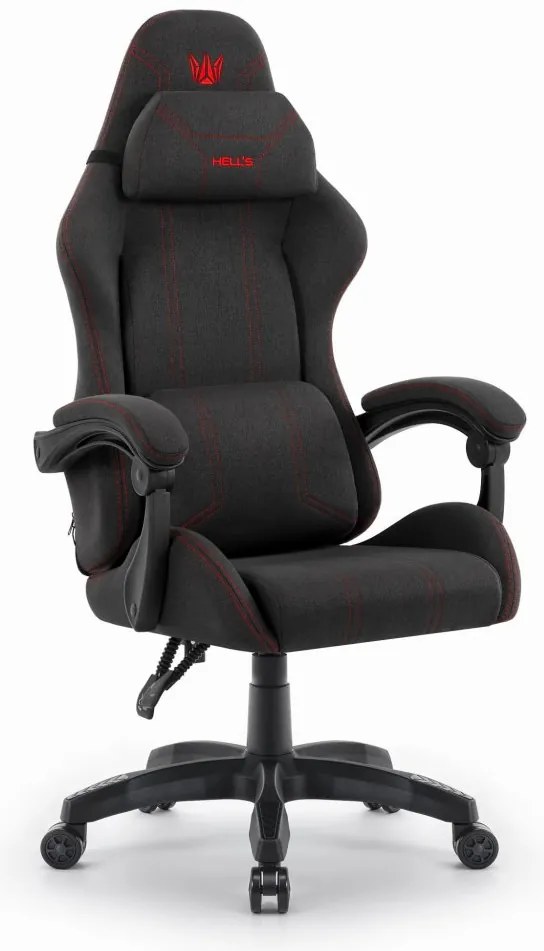 Ергономичен геймърски стол от плат HC-1014 червен