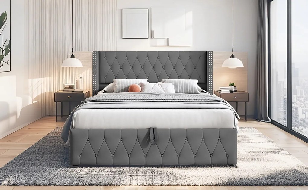 Тапицирано легло Zenmor-Сив