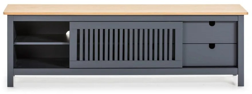 Сива дървена маса за телевизор Bruna - Marckeric