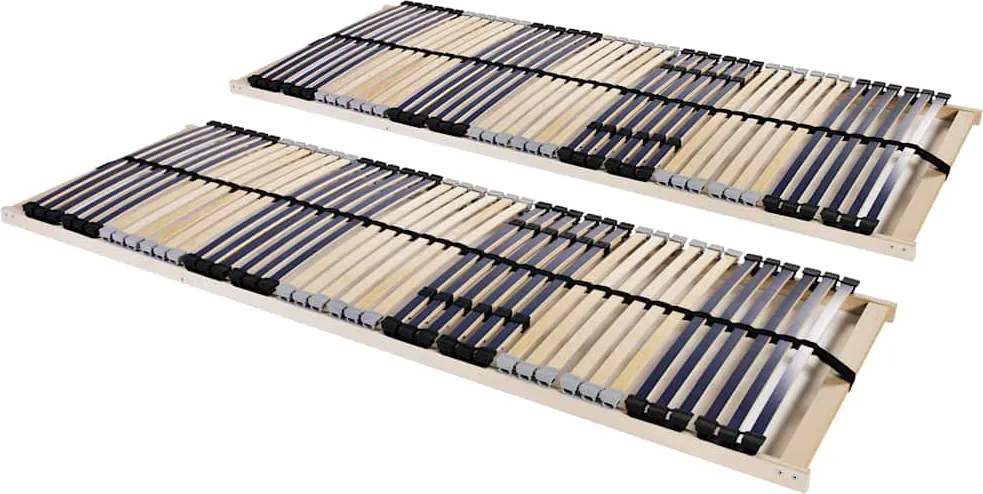 3051435 vidaXL Подматрачни рамки с 42 ламела, 2 бр, 7 зони, 90x200 см