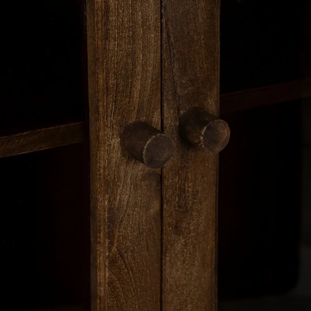 Кафява витрина от масивно манго 80x140x40 cm Ravi – Ixia