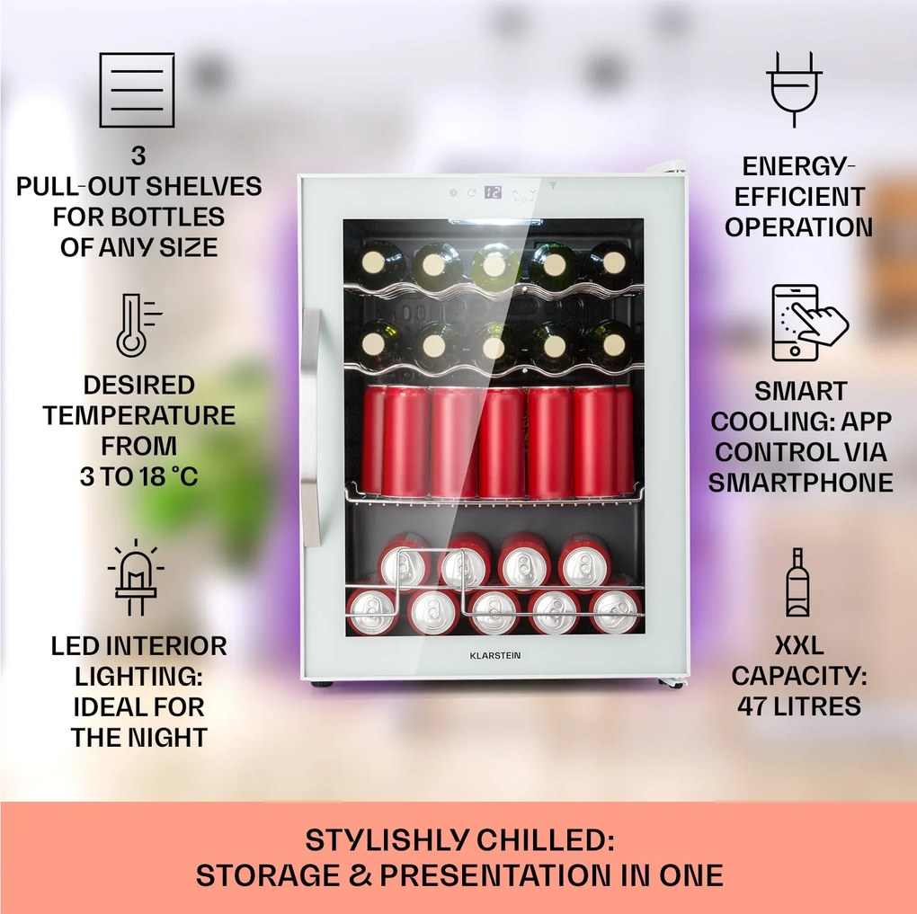 Klarstein Coachella 60, Smart, хладилник, 60 литра, функция WiFi, подсветка