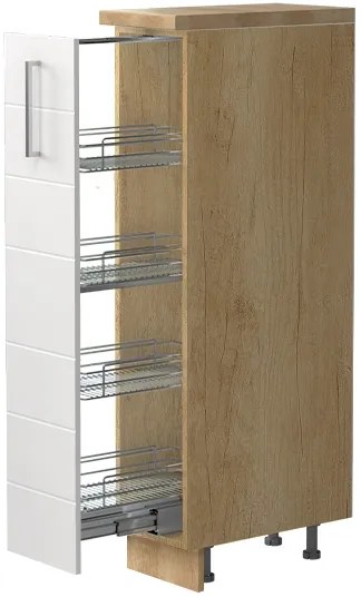 Висок подов шкаф Hudson K14-30-1KZ-Oak - White