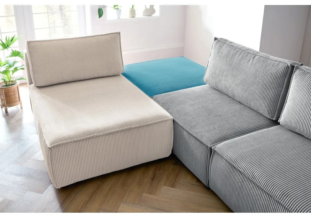 Променлив ъглов диван от велур Nihad modular - Bobochic Paris