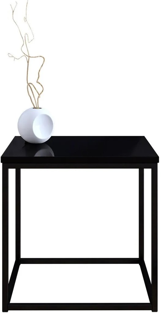 Холна маса Cubo S-черен-черен лъскава