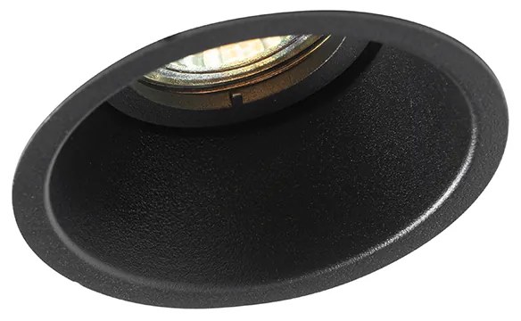 Комплект от 6 модерни вградени спота черни, въртящи се и накланящи се - Alloy