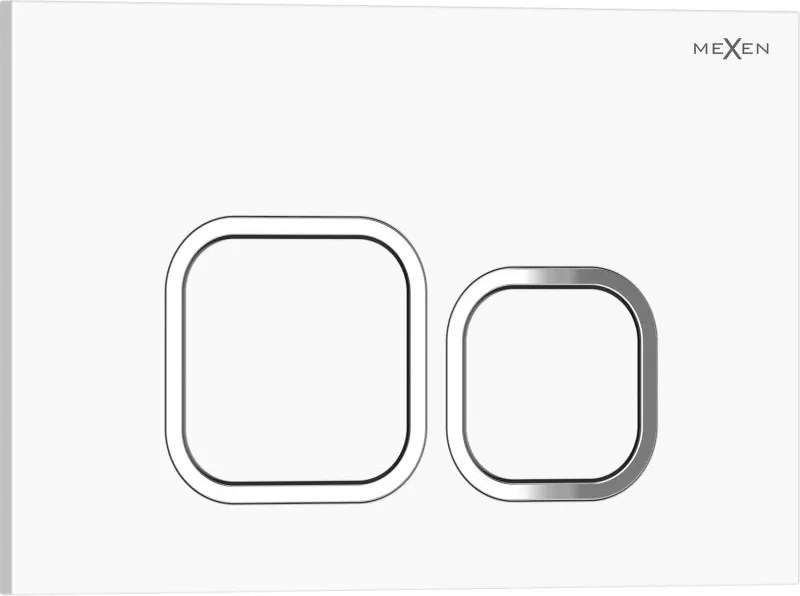 Mexen Tex 03 бутон за промиване, бял гланц - 6103-01