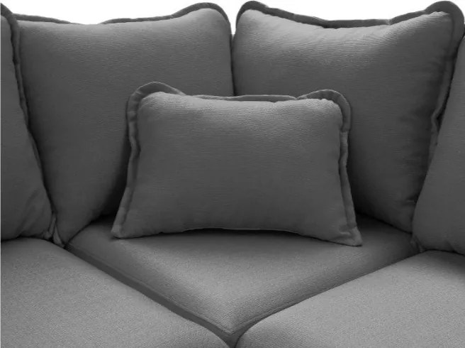 Сив ъглов диван (десен ъгъл) Beata - Ropez