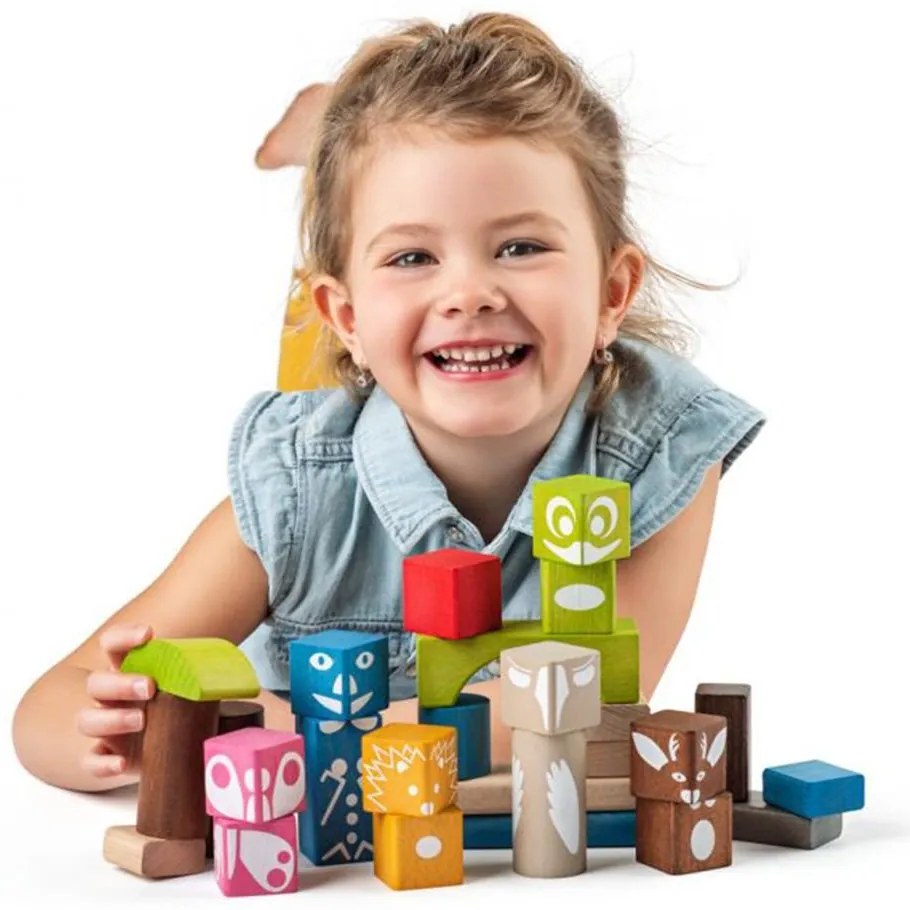 Woody - Дървен конструктор Горски свят 90912