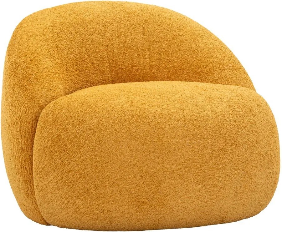 Кресло от букле в цвят горчица Ginerva – Mauro Ferretti
