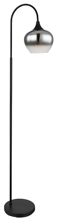 Globo 15548S - Лампион MAXY 1xE27/40W/230V черен/опушен