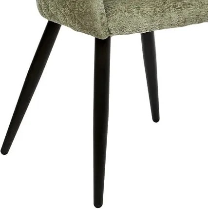 Трапезен стол с подлакътници atmosphera Marlo, Шенил - Зелен