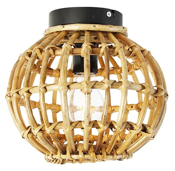 Ръстикална таванна лампа бамбук 25 см - Canna